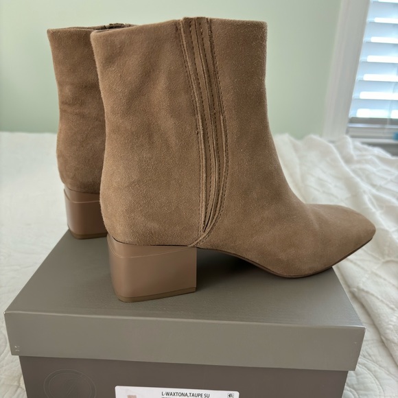 Franco Sarto Waxtona ankle bootie- Taupe Suede - Picture 2 of 4